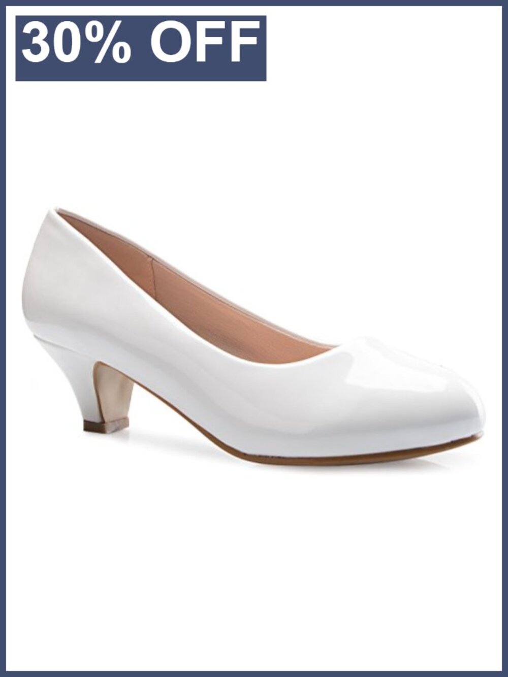 Classic Closed Toe Kitten Heel Pumps Dress Work Party Low Heeled Pumps